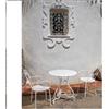Bizzotto Sedia Giardino Esterno Acciaio Impilabile Bianco Design Vintage 49x49x89 cm