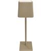 Rigamonti Lampada da Tavolo a led Tortora Senza Filo Dimmer Luce Calda Touch Ricarica usb