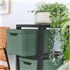 Roth Cassettiera Torre 3 Livelli con Ruote Mod. Jive Verde Reseda 36,6x29,6x77,0 cm