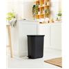 Roth Pattumiera a Pedale 25-40 lt Nero Plastica Riciclata