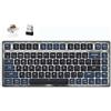 ATTACK SHARK AK832 Tastiera Meccanica, 75% TKL Tastiera DaGioco Wireless, Ultra-Thin Low Profile Gasket Tastiera BT/2.4G/Wired, 20 Backlit, 83 Chiavi, Coiled USB C Cable per Mac/Win-Brown Switch