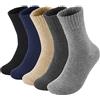 MOSOTECH Calze Termiche Uomo, 5 Paia Calzini Uomo Invernali in Spugna, Calzini Caldi per Lavoro, Casuale, Trekking, EU 39-45