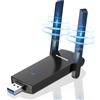 WONLINK Chiavetta WiFi USB 1300Mbps Antenna WiFi USB Per PC Dual Band 2.4G&5G, AC1300 Adattatore WiFi per PC/Laptop/Desktop con Windows 8/8.1/10/ 11/ Mac OS 10.9-10.15, No CD Drive