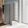 DEGHI Scarpiera armadio 53x160h cm in legno effetto rovere con 1 anta a specchio e 6 ripiani - Boos