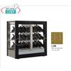 TECA per VINI con TELAIO A CORNICE in LEGNO MDF NON VERNICIATO,con VETRI SU TUTTI I LATI, cap.42 bottiglie INCLINATE, Freddo STATICO o VENTILATO,temp.+4 +16C,per VINI BIANCHI o ROSSI,porte sui 2 fronti,V.230 1,Kw.0,12,Peso 73 Kg,dim.mm.874x568x910h