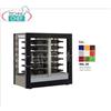 TECA per VINI con TELAIO A CORNICE in LEGNO nei colori RAL20,con VETRI SU TUTTI I LATI,cap.48 bottiglie ORIZZONTALI,Freddo STATICO o VENTILATO, temp.+4 +16C, per VINI BIANCHI o ROSSI,porte sui 2 fronti,V.230 1,Kw.0,12,Peso 73 Kg,dim.mm.874x568x910h