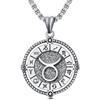 ROMANTICWORK 12 collane con segno zodiacale in argento Sterling 925, costellazione, ciondolo con segno zodiacale, collana oroscopo, regalo per uomo e donna, 22 x 22 mm, 56 cm + 5 cm, Argento sterling