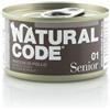 Natural Code 01 Senior Fiocchi di Pollo 85g Umido per Gatti