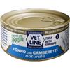 Vetline Vet Line Naturale Tonno e Gamberetti 70g Umido per Gatti