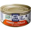 Vetline Vet Line Tonno con Pollo in Salsa 70g Umido per Gatti