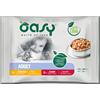 Oasy Bocconcini in Salsa Pollo e Agnello 4x85g - Cibo Umido per Gatti