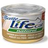 Life Cat Natural Le Ricette Pollo Fegatini e Carote 150g - Cibo Umido per Gatti