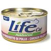 Life Cat Natural Filetti di Pollo con Prosciutto 85g - Cibo Umido per Gatti