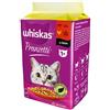 Whiskas Pranzetti con Manzo Pollo e Piselli in Salsa 1+ 6x50g