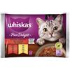 WHISKAS 4x85g Whiskas Pure Delight Straccetti in Gelatina