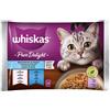 WHISKAS 4x85g Whiskas Pure Delight Bocconcini di Pesce in Gelatina