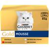 PURINA 24x85g Gourmet Gold Mousse - Cibo Umido per Gatti