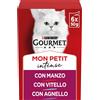PURINA Gourmet Mon Petit Manzo Vitello e Agnello 6x50g