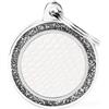 MYFAMILY My Family Medaglietta Shine Cerchio Medio Saint Tropez Bianco Smalto Glitter