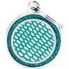 MYFAMILY My Family Medaglietta Shine Cerchio Medio Saint Tropez Turchese Smalto Glitter