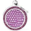 MYFAMILY My Family Medaglietta Shine Cerchio Medio Saint Tropez Lilla Smalto Glitter