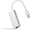 Levitantes Convertitore - Convertitore USB-C a Ethernet, 1 porta, 1000 Mbps, lunghezza 15 cm, finitura argento, ideale per connessione rapida. *