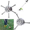 DONGZQAN 2 Pezzi Spazzola per Tagliaerba in Filo di Acciaio, Accessori per Decespugliatore a Batteria con 3 Teste + 6