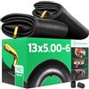 MoovMoov Camera d'Aria 13x5.00-6 per pneumatici di Trattorino Tagliaerba, Rasaerba Autoportante, Pocket Quad e Rimorchio da Giardino - Cerchio 6 pollici - Valvola curva - Confezione da 2