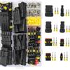 JSMTKJ 352 Connettori Elettrici Impermeabili, Spine 1/2/3/4 Poli Per Auto E Camion | Kit Cablaggio Sigillato, Terminali Resistenti Per Collegamenti Su Motociclette, Barche, Camper E Veicoli Industriali
