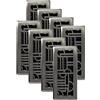 Decor Grates Décor Grates ADH410-NKL-8 - Registro da pavimento Art Deco, 10 x 25 cm, nichel spazzolato, confezione da 8
