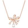 Swarovski Volta Collana Pendente, Piccolo, con Motivo a Fiocco, Cristalli e Zirconia Swarovski, Placcata in Tonalità Oro Rosa, Bianco