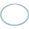 Swarovski Collana Matrix Tennis, Taglio Round, Media, Blu, Placcato rodio