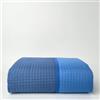 Vionara Home Copriletto Trapuntato Leggero Tinta Unita Bi-Colore, Trapuntino in Morbida Microfibra Double Face, Imbotittura 80gr/mq Primaverile - Estivo, Made in Italy (Blu, Singolo)