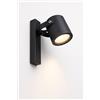 damastoreitalia Applique da Esterno GU10 IP44, Lampada da Parete in Alluminio, Design Moderno, Orientabile, Ideale per Giardino, Terrazza e Ingressi (Grigio)