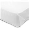 Russo Tessuti Lenzuolo Piano Senza Angoli 100% Cotone Bianco sotto sopra Letto Maxi Hotellerie-Matrimoniale