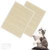 KLEHOPE Tappeto Tiragraffi per Gatti, 2 Pezzi 30 x 40 cm Tappetino Antigraffio per Gattis, Autoadesivo Grattino per Gatti, con 8 Pezzi di Nastro Biadesivo, per Pareti, Divani Pelle, Piastrelle