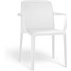 CONNUBIA set da 4 sedie con braccioli BAYO per esterni - CB21190000940000000000A