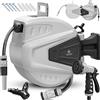 KESSER® Avvolgitore di Tubi Acqua | Doccetta Multipla | Orientabile a 180° | Tappo di riavvolgimento | Cassetta dei Tubi a Parete | Avvolgitubo dell'Acqua | Pompa da Giardino, Grigio, 20 Metri