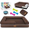 Lovpet® Letto Ortopedico per Cani, Cuscino per Cani, Cesto Relax, Inclusi Ciotola + 3X ossi da Masticare, Divano per Cani di Piccola, Media e Grande Taglia, Rivestimento Rimovibile e Lavabile