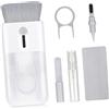 IWOWHERO 2sets Kit Pulizia Con Spazzola e Panno in Microfibra Per Cuffie Tastiere Telefoni e Monitor Pc Flacone Spray Incluso Per Pulizia Efficiente