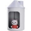 SHLWYG Umidificatore per gatti carino, umidificatore a doppio spruzzo con nebbia fredda, nuovo umidificatore (bianco), piccolo umidificatore con luce notturna, umidificatore silenzioso USB