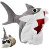 Fmzrbnih Cappello di squalo per animali domestici, regolabile, squalo per animali domestici, simpatico squalo di peluche per capelli, costume divertente per cani di piccola e media taglia e gattini (kle