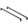 BOZONLI Maniglie per Mobili da Cucina, Maniglia per Mobili in Lega di Zinco, per Cucina, Armadio, Cassetto, Maniglia Quadrata, Tiretti per Mobili, Distanza Fori 320mm, Titanio-nero, 2 Pezzi
