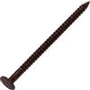 AERZETIX - C64830 - Set di 25 chiodi zigrinati a testa piatta Ø2.3x37mm - chiodo con gambo ad anello - in acciaio A2 - colore marrone scuro - fissaggio lamiere pannelli facciate grondaie legno