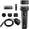 Andis 562711 inFORM Kit rasoio con lamina in titanio, batteria agli ioni di litio a lunga durata, rasatura liscia con filo/cordless, ricaricabile, nero