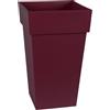 EDA - Vaso di fiori quadrato alto toscano, volume 62 l, 39 x 39 x 65 cm, rosso bordeaux