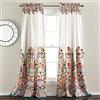 Lush Decor Clara Curtains Tende, Poliestere, Turchese e Mandarino, W 52 x L 84 (1 Panels)
