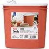 TATAY Contenitore Zuppa Ermetico 2L Fresh | Coperchio a Pressione Top Flex con Beccuccio | Brocca per Zuppa | Microonde, Lavastoviglie, Frigo, Freezer | Senza BPA | 18,4x9,7x19 cm, Arancione