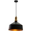 V-TAC Portalampada Pendente 1MT E27 Elegant Stylish Ф350mm-Legno Nero - VT-3766