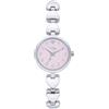 Breil, Collezione BT Heart, Orologio-Gioiello da Donna, Cassa in Acciaio, Movimento al Quarzo, con Piccole Maglie a Forma di Cuore, Cuore nel Quadrante, Diametro 28 mm, Rosa